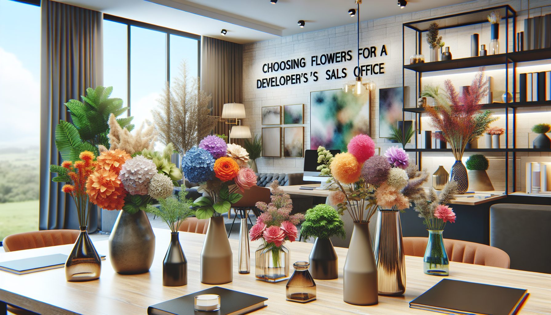 Практика выбрать цветы для девелоперский офис продаж