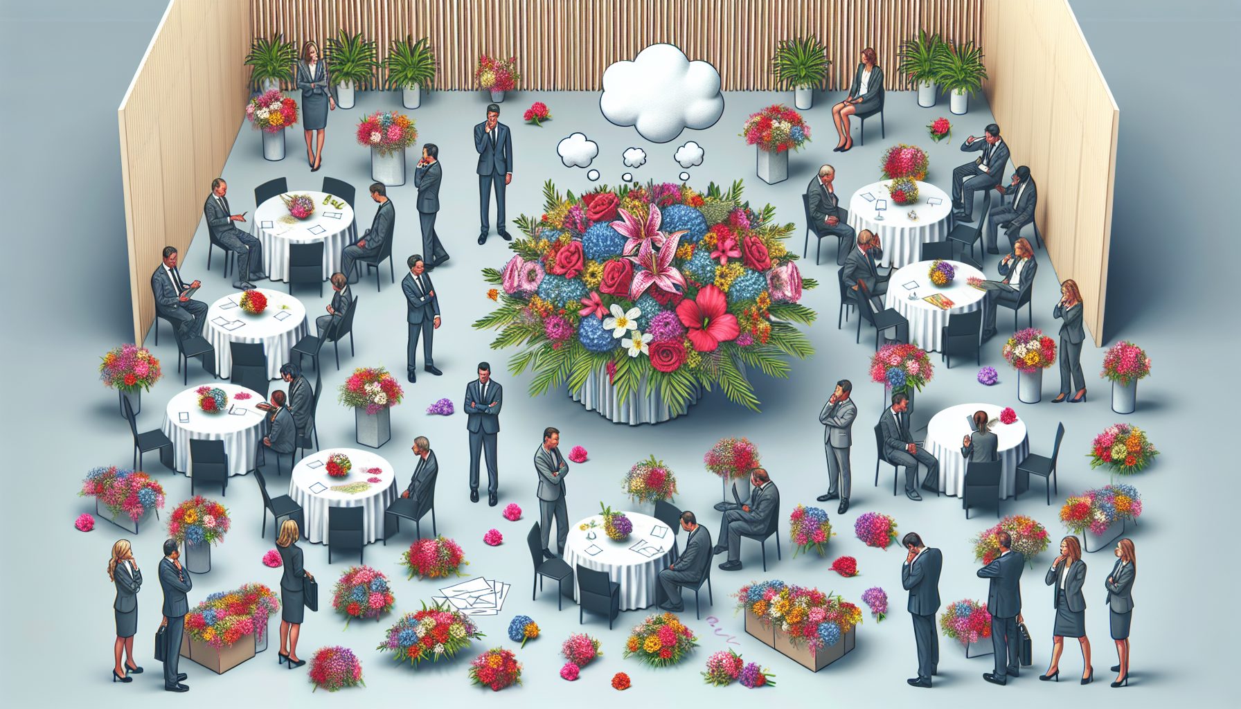 Отсутствие концепции и коммуникации с флористом