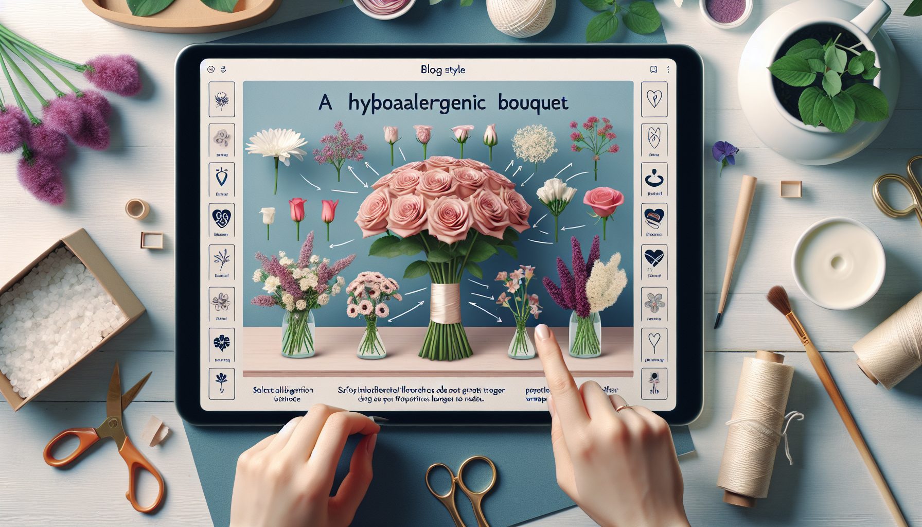 Мини-инструкция по созданию антиаллергенного букета