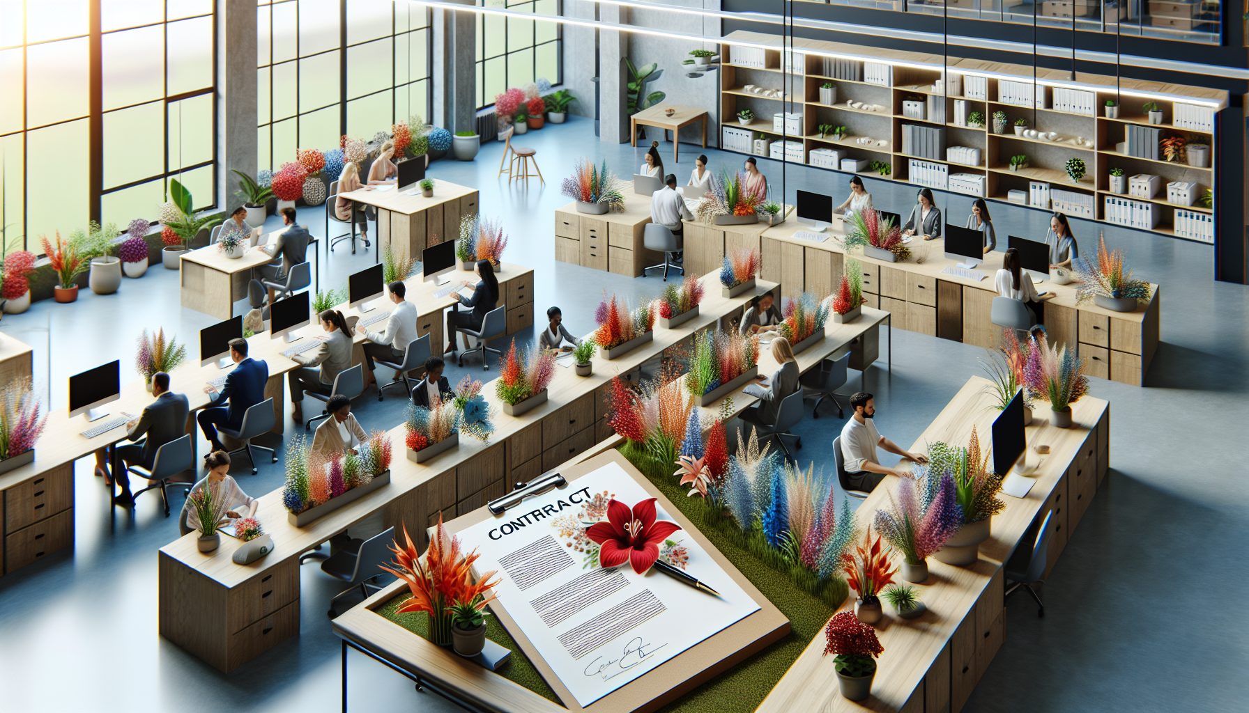 Цветы как часть корпоративной культуры