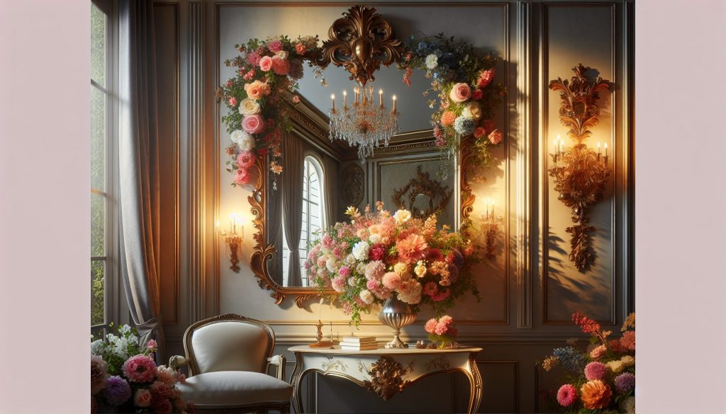 Цветы и зеркала: как использовать отражения в интерьере