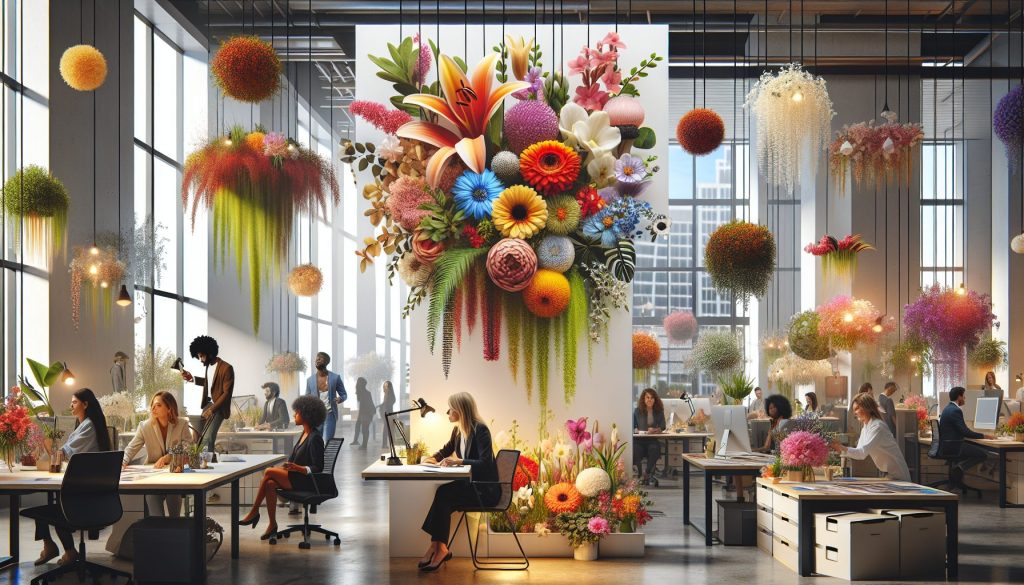 Офис, который вдохновляет: цветочные сценарии для креативных команд