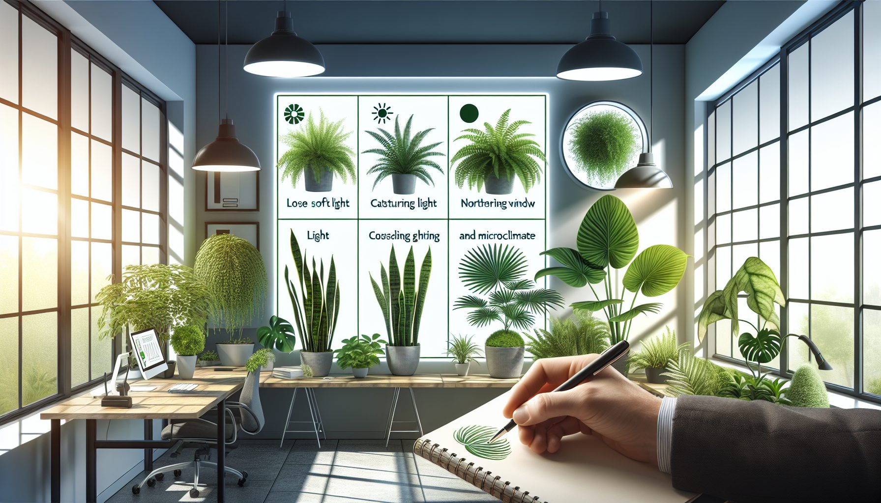 Как подобрать растения, учитывая освещение и микроклимат