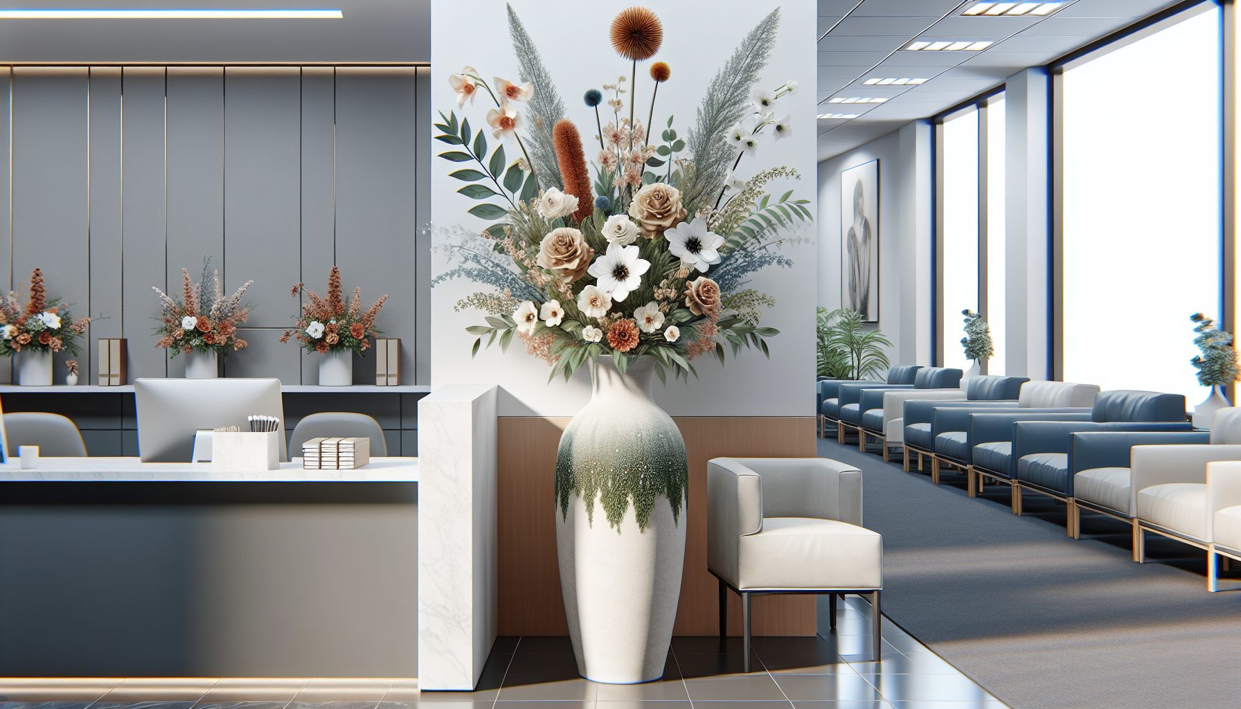 Как подобрать цветы для банка, клиники или салона