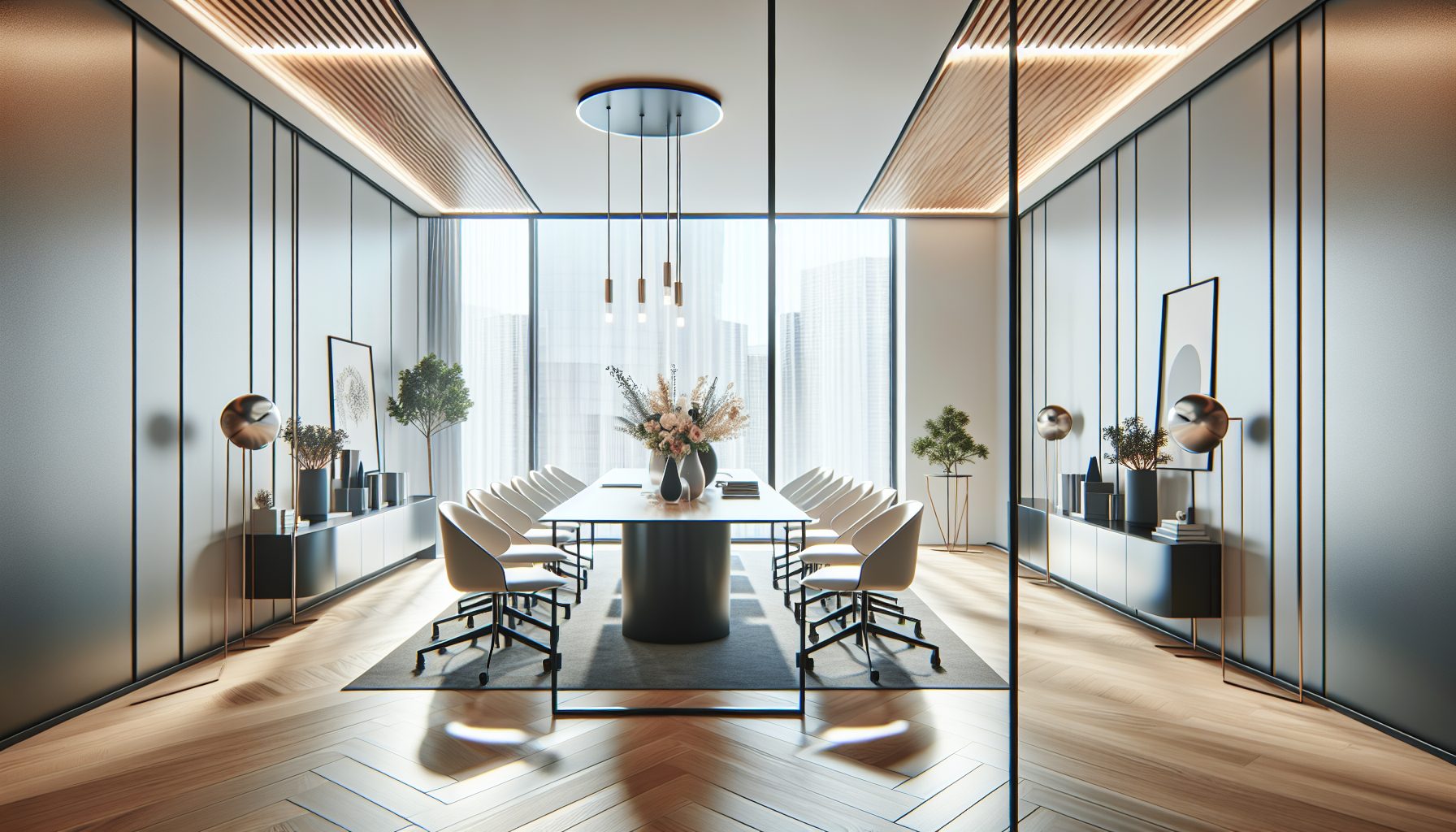 Переговорная: минимализм и точные акценты