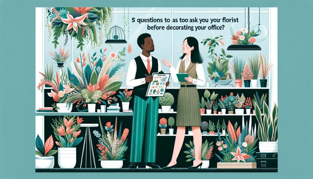 5 вопросов, которые нужно задать флористу перед оформлением офиса