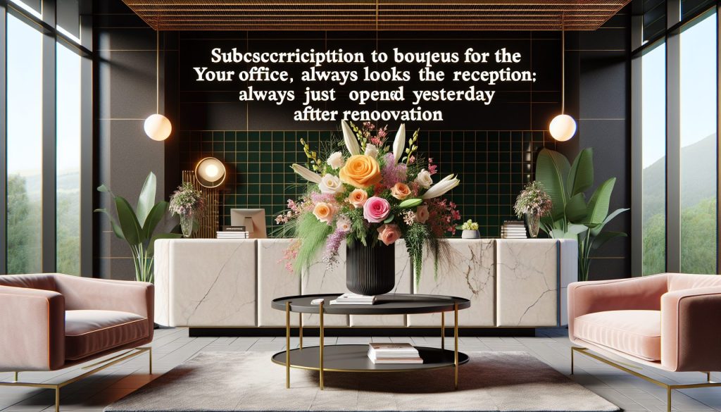Подписка на букеты для ресепшена: ваш офис всегда «вчера открыли после ремонта»