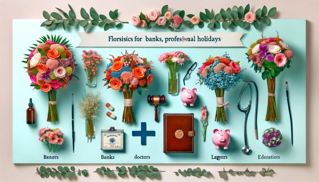 Флористика к профессиональным праздникам: идеи для банков, врачей, юристов
