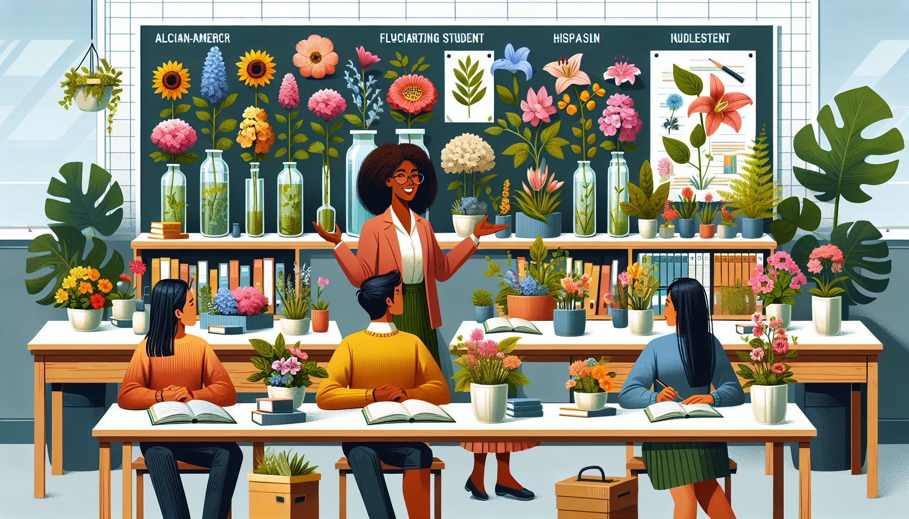 Цветы как часть среды обучения